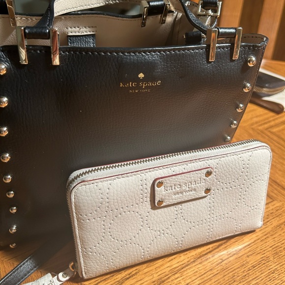 Kate Spade Black and cream Satchel with Wallet - Picture 2 of 16